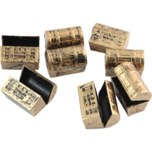 2018 New 12pcs Mini Pirate Gold Treasure Chests Kids Toy Cake Decoration Candy Box Oct23_B