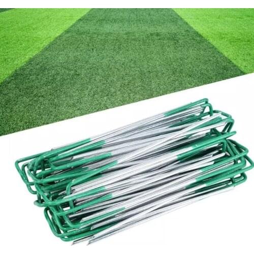 C5AD 50pcs Garden Stakes Landscape Staples U-Type Turf Staples for Artificial Grass