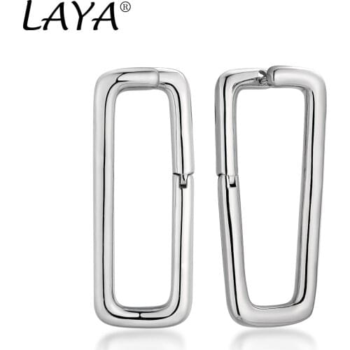 925 Sterling Silver Fashion New Style Simple Geometry Drop Plain Polished Earrings For Womens Party High Quality Luxury Jewelry