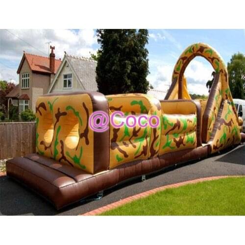 Free air ship to door,13m long popular inflatable obstacle course racing game for events,commercial inflatable obstacle course