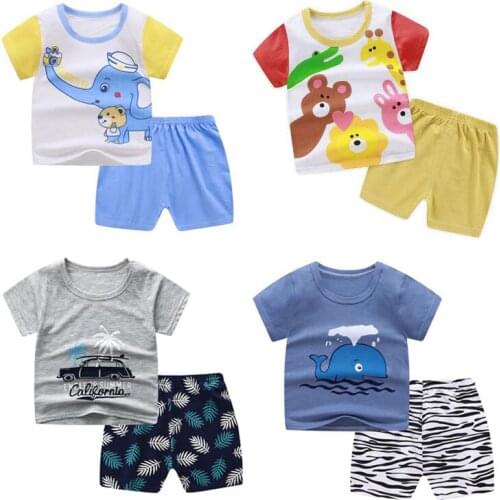 Children baby boys girls set cotton newborn clothes cartoon toddler suits cheap stuff for 0-4Y baby outfits