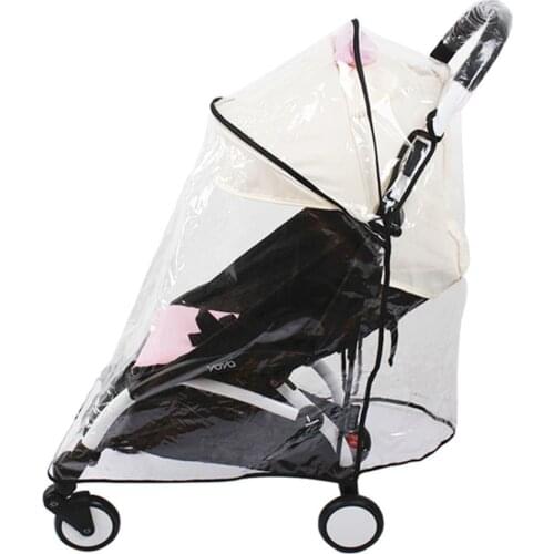 EVA Food Grade Raincoat Stroller Accessories Waterproof Rain Cover Dust Wind Shield Zipper Open Window For Baby Pushchairs