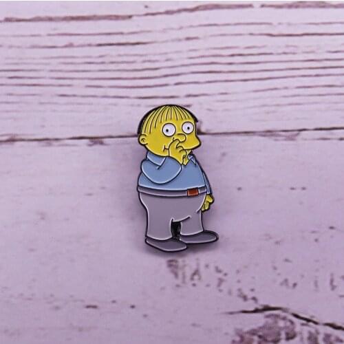 Ralph Wiggum Enamel Pin Mittens Brooch My cats breath smells like cat food Badge super popular cartoon character Decor