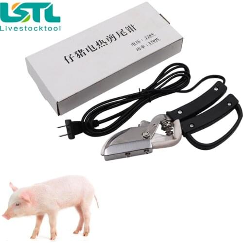 Farm Piglet Castration Heating Tail Clamp Cutter Pig Goat Tail Cutter Clamp Cutting Docked Tail Plie For Pig Sheep Goat