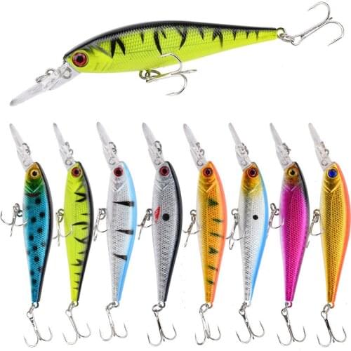 1Pcs Minow Bait Set 9.4g 10cm Freshwater Seawater Bait Artificial Hard Killer Outdoor Diving Carp Mini Fake Bait Fishing Tackle