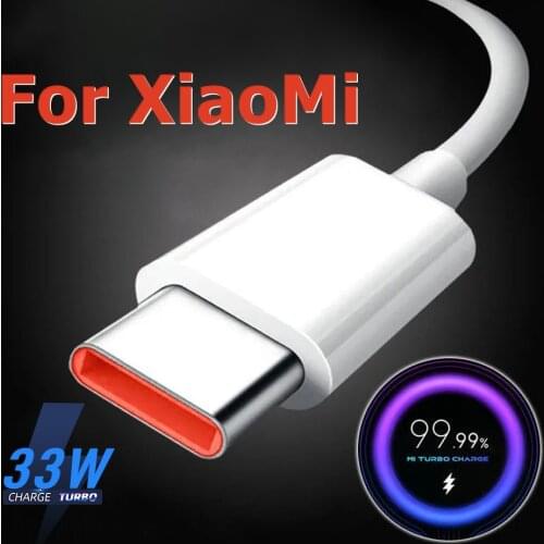 33W Turbo Charge Cable For Redmi K40 K30 Pro USB to Type C Fast Charging Date Core For Xiaomi Mi For Mi 11 10 9 Pro 9Se CC9 Pro