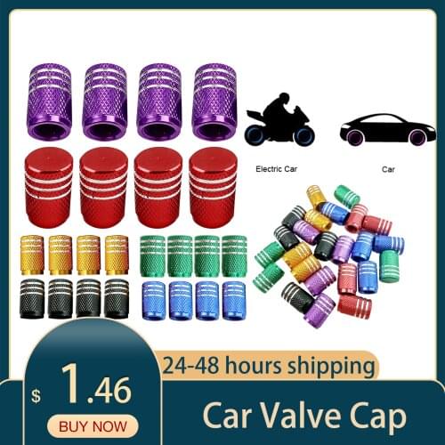 4Pcs/Pack Car Valve Cap Automobile Motorcycle Tire Aluminum Alloy Valve Cap Wheel Hub Valve Cover Valve Stem Caps Dust Covers