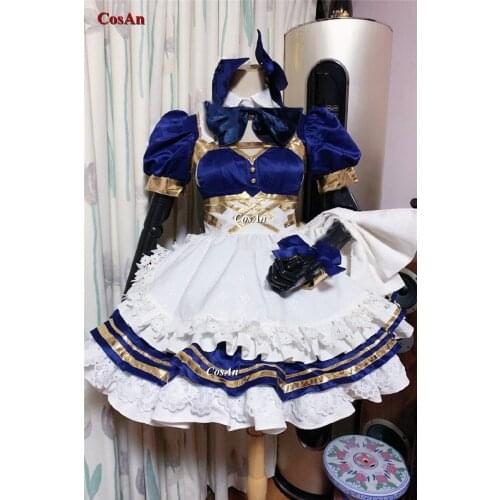 Game FGO Tohsaka Rin/Ishtar Cosplay Costume Lovely Elegant Maid Outfit Activity Party Role Play Clothing High-End Custom-Make