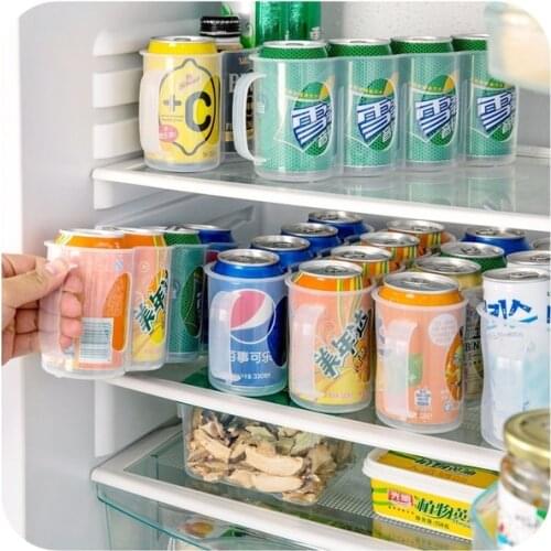 Kitchen organizer Refrigerator Storage Box Kitchen Accessories Beverage Can Space-saving Cans Finishing Four Case Organizer