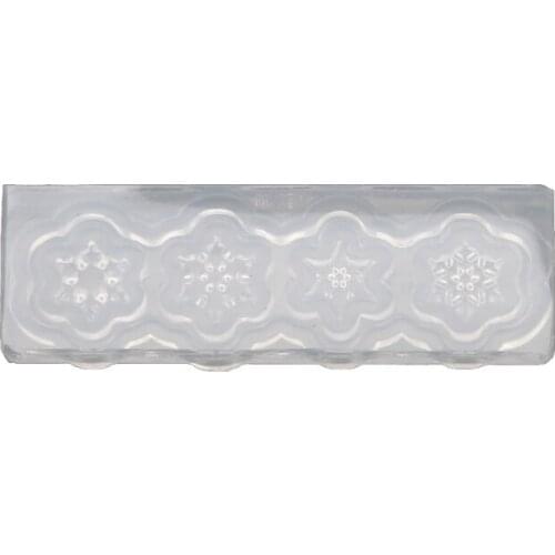 Mini Size 3D Carving Snowflake Nail Art Silicone Mold Snowflake Resin Mold Tool A0NF