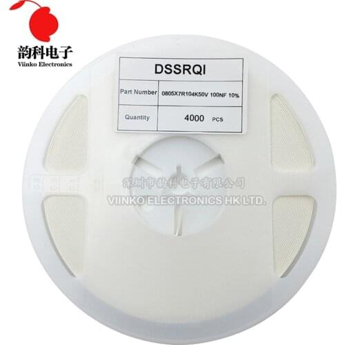 1 reel 0805 SMD Chip Multilayer Ceramic Capacitor 0.5pF - 47uF 10pF 22pF 100pF 1nF 10nF 100nF 0.1uF 1uF 2.2uF 4.7uF 10uF 22uF