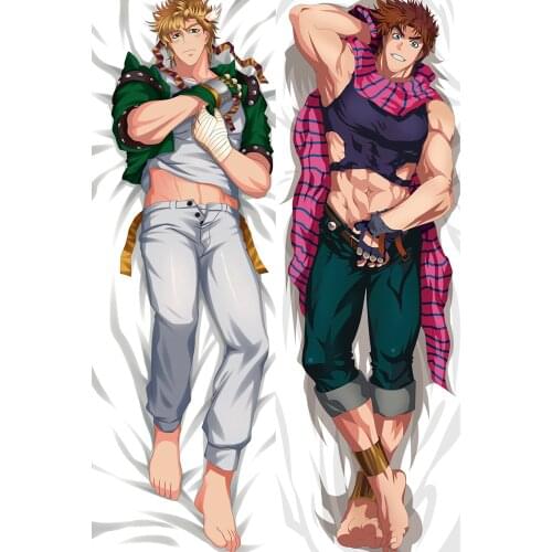 Anime JoJos Bizarre Adventure Dakimakura Hugging Body Pillow Case Joseph Joestar Male Otaku Throw Pillow Cover Home Bedding