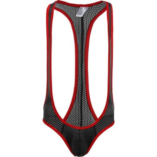 New Sexy Men Onesies Leopard Sexy Pajamas Mesh Breathable Bodysuit Lungewear Man Jumpsuit Wresting Shapper Gay Jumpsuit