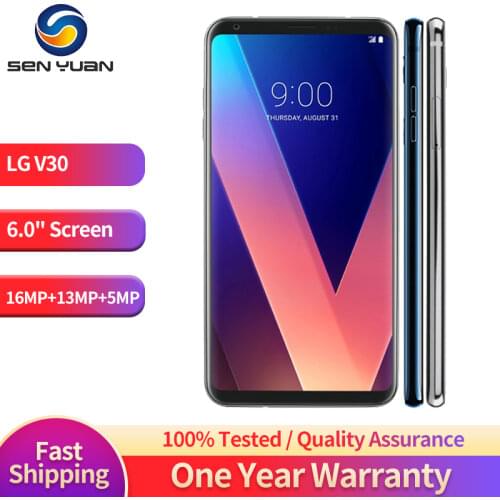 Original LG V30 Octa Core 6.0 inch 4GB RAM 64/128G ROM Rear Camera 16.0MP 3 Camera LTE Fingerprint Unlocked phone