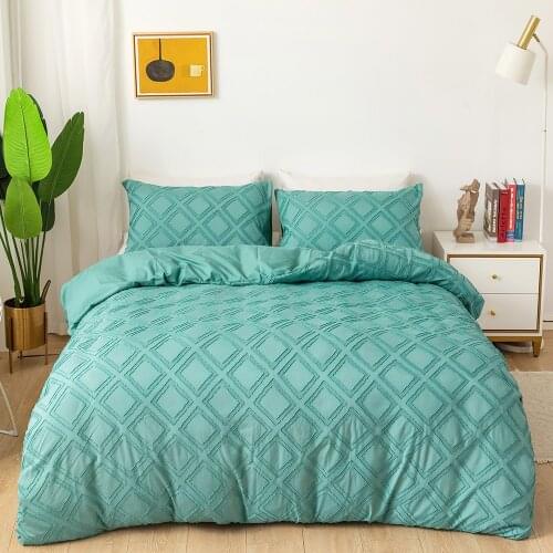 Plaid Bedding Set Pillowcase Solid Color Modern Duvet Cover Single Size 135x200 No Bed Linen Bedspreads Home Bedroom Bedclothes