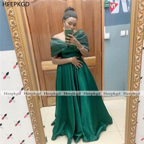 Off The Shoulder Dark Green 2021 Evening Dress A Line Corset Black Women Occasion Party Formal Evening Gowns Plus Size