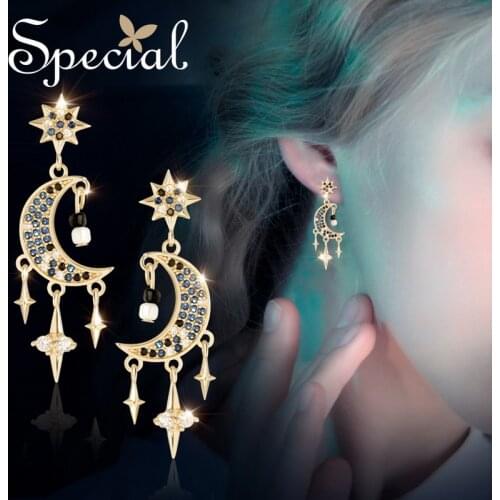 SPECIAL Stud Earrings Earrings Star and Moon Fashion Personality Design Promises Under the Moon 2021 New TrendS2691E