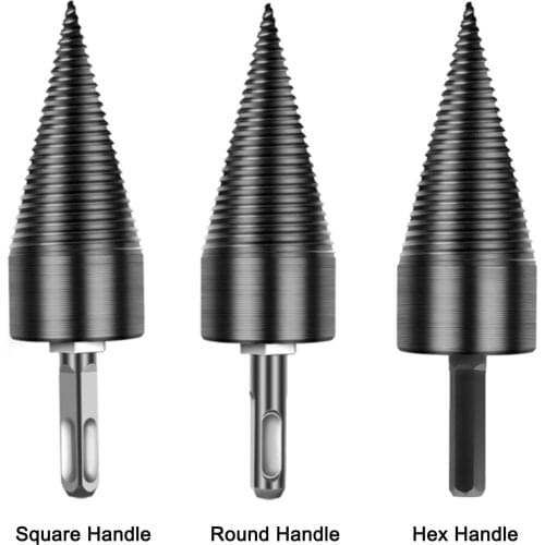 32MM-50MM Firewood Splitter Machine Drill Wood Cone Reamer Punch Driver Drill Bit Split Drilling Tools