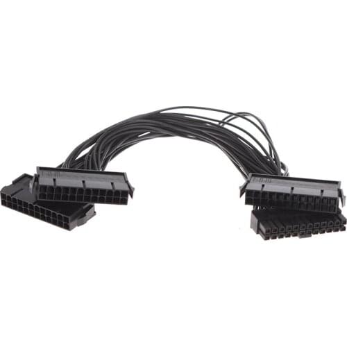 24Pin 20+4Pin Triple PSU Power Supply Synchronizer Extension Cable Power Adapter