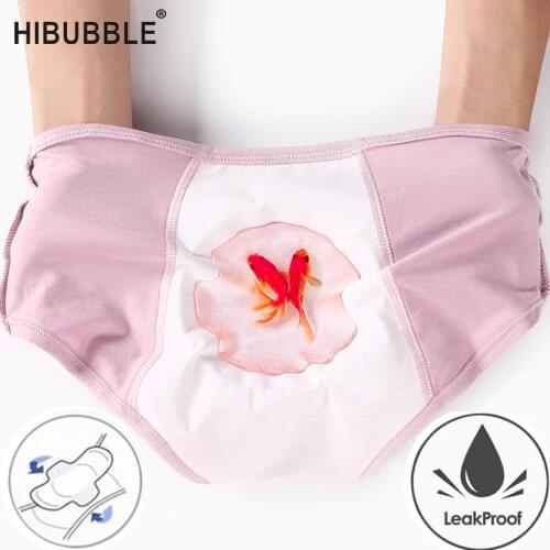 Plus Size Leak Proof Menstrual Period Panties Women menstrual period Briefs Cotton Mesh breathable high waist Underwear 2019