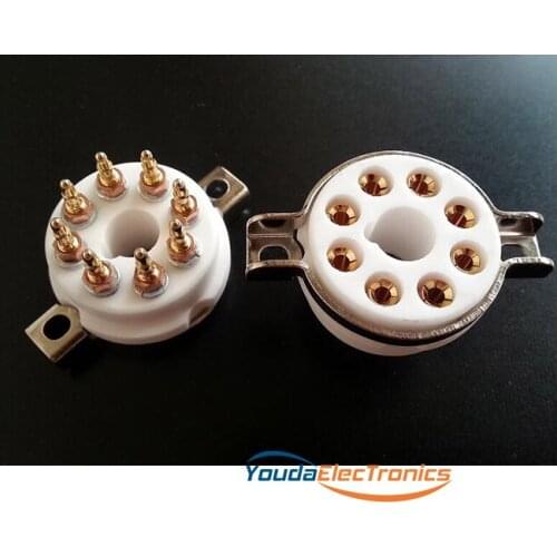 1PC CMC95 8pin ceramic Vacuum tube socket for EL34 KT88 tube amplifier DIY