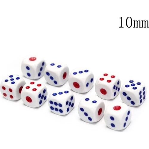 10PCS/pack Standard 10mm dice set D6 acrylic for Playing Game small dice