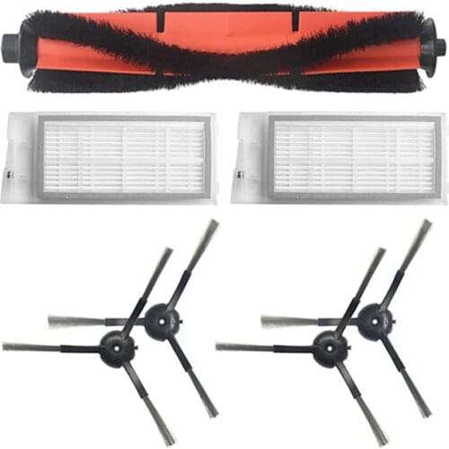 7Pcs For Roidmi EVE Plus Robot Vacuum Cleaner Main Brush HEPA Filter Side Brush Replacement Accessories Parts