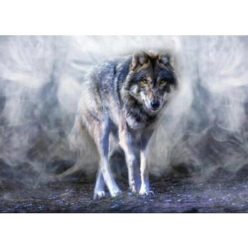 New 5D Diy Diamond Painting Wolf Pictures Cross Stitch full Square Round Diamond Embroidery animal for Home Decor Gift P639