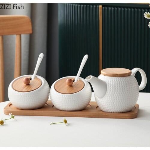 Spice Jar Japanese Style Seasoning Box Kitchen Supplies Salt Pepper Sugar Bowl Creativity Household Condiments Spice Organizer