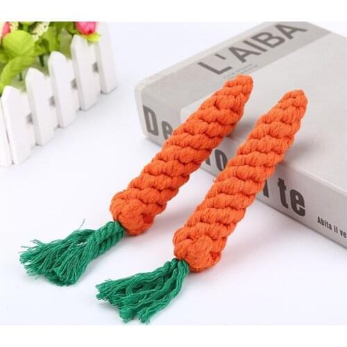 Pet Dog Toy Carrot Shape Cotton Rope Puppy Interactive Chew Toys Teath Cleaning Outdoor Playing Toy Dog Product PPT706
