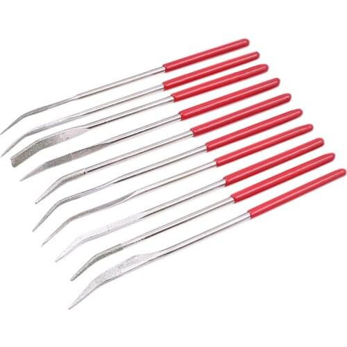 GTBL Curved Mini Diamond File Set Needle File Set Coated Diamond File Metal File Set