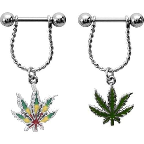 2 Pcs/lot New Brand Dangle Nipple Piercing Jewelry 14G Anti-allergy Pendent Nipple Ring Pirsing Body Jewelry