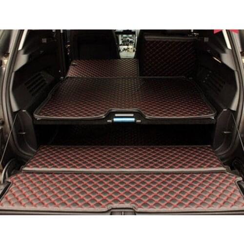 High quality carpets Pu leather Full set car trunk mats for Peugeot 3008 2015-2009 waterproof durable cargo liner mats boot mats