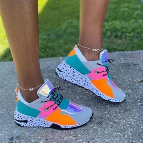 Womens Lacing Casual Shoes Breathable Ladies Sneakers Leopard Print Faux Fur Sneakers Thick Bottom Sports Shoes Women Sneakers
