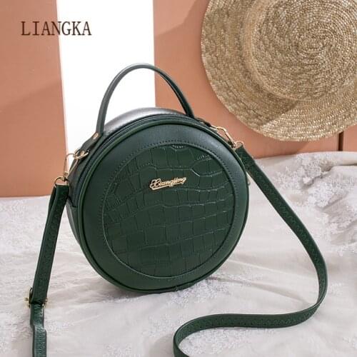 Circular Fashion Women Shoulder Bag PU Leather Women Crossbody Bags Ladies Messenger Purse Female Round Bolsa Handbags