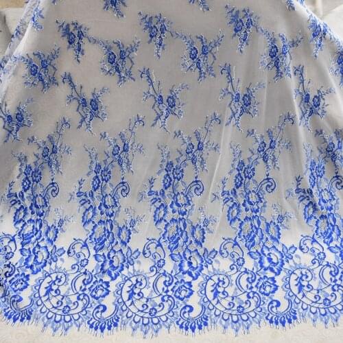 High quality beautiful export embossing eyelashes lace lace cloth clothing dress fabric home decoration