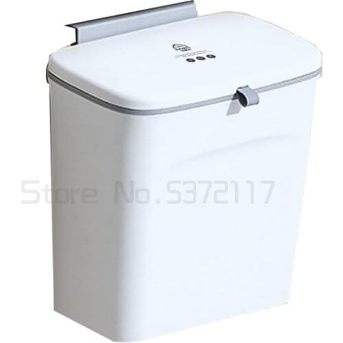 Kitchen garbage can with cover household wall hung toilet toilet living room hanging storage basket