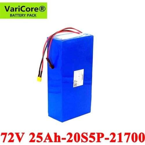 VariCore 72V 20S5P 25Ah 1500W 2500W electric bike battery 21700 74V electric scooter lithium battery with BMS Protection