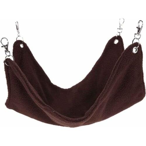 Small Animals Hamster Cage Hammock Nest Cage Warm Plush Hamster House Brown Pet Hammock for Hamster Guinea Pigs Chinchillas