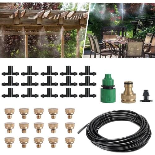 10M DIY Automatic Micro Watering System with 15PCS Adjustable Drippers for Home Garden Potted Plants Irrigation Kits
