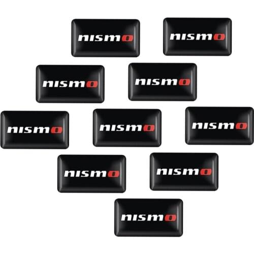 10PCS Auto AInterior Decorative Car Stickers NISMO Emblem Badge Decal For Nissan Tiida Teana Skyline Juke X-trail Car-Styling