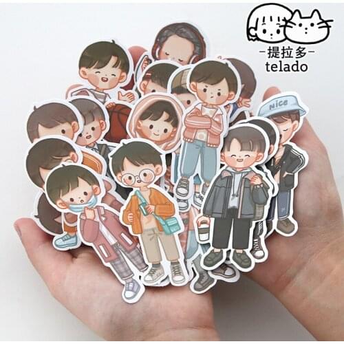 20sets/lot Kawaii Stationery Stickers Boy Diary Planner Decorative Mobile Stickers Scrapbooking DIY Craft Stickers