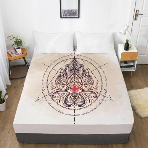 Customize Fitted Sheets Mattress Cover With Elastic Band 3D Bedsheet Linens 90x200 135x200 Bed Sheet Bedding Bohemia