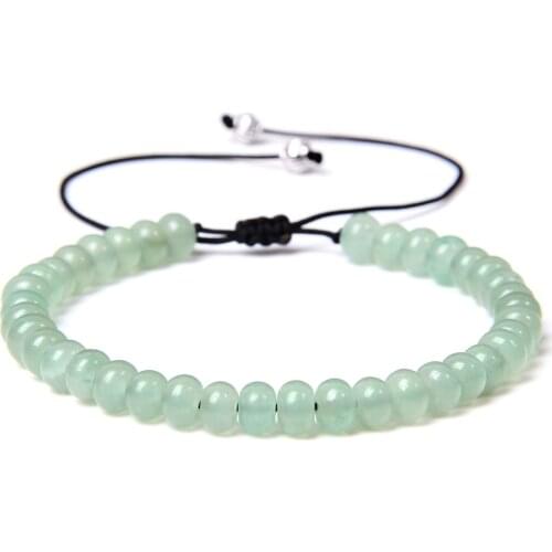 New Fashion Women Braided Bracelet Wheel Shape Natural Green Aventurine Amethysts Tiger Eye Stone Beads Bracelet Jewelry Gifts