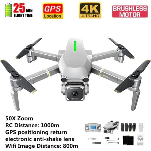 Upgraded Version Drone With Camera 4k HD Profesional Drones Distance 1km Brushless Motor WiFi FPV Flight 25 Minute RC Quadcopter