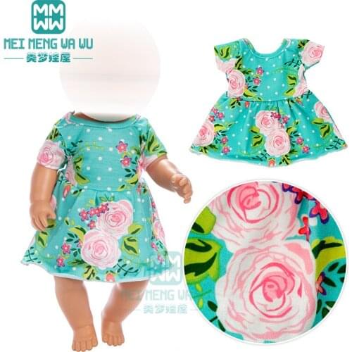 Clothes for doll fit 43cm baby new born doll fashion princess dress casual home clothes