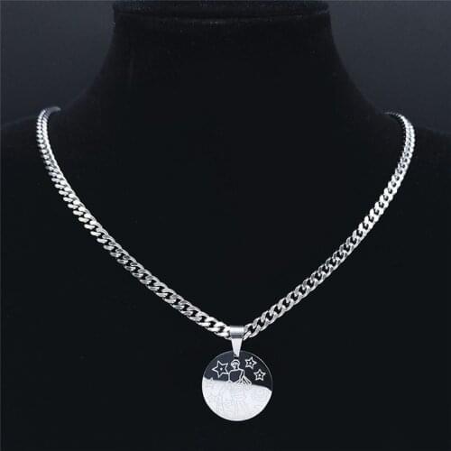 12 Constellations Stainless Steel Aquarius Necklaces Chain for Women Choker Necklace Jewelry chaine acier inoxydable N9204S03