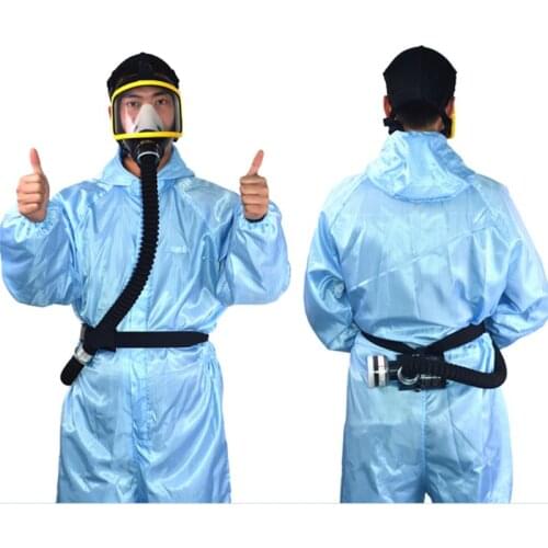 Portable 6800 Face Gas Mask Breath System Electric Constant Air Flow Supply Tube Rubber Respirator Formaldehyde Protection