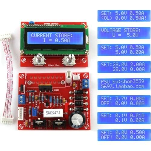 0-28V 0.01-2A Adjustable DC Regulated Power Supply DIY Kit with LCD Display