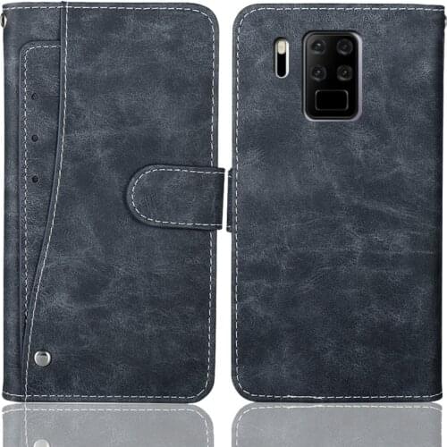 Luxury Wallet Oukitel C18 Pro Case 6.55" Vintage Flip Leather Protective Cover For Oukitel C18 Pro Case With Card Slots